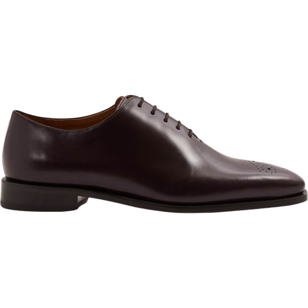 REISS MEAD Brogue Leather Brogue Detail Lace Up Shoes